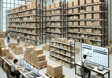 A modern and organized eCommerce warehouse setup