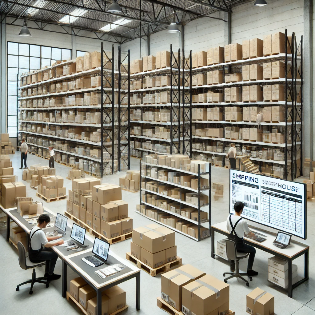 A modern and organized eCommerce warehouse setup